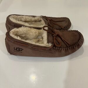 UGG Chocolate Brown Sheepskin Moccasins